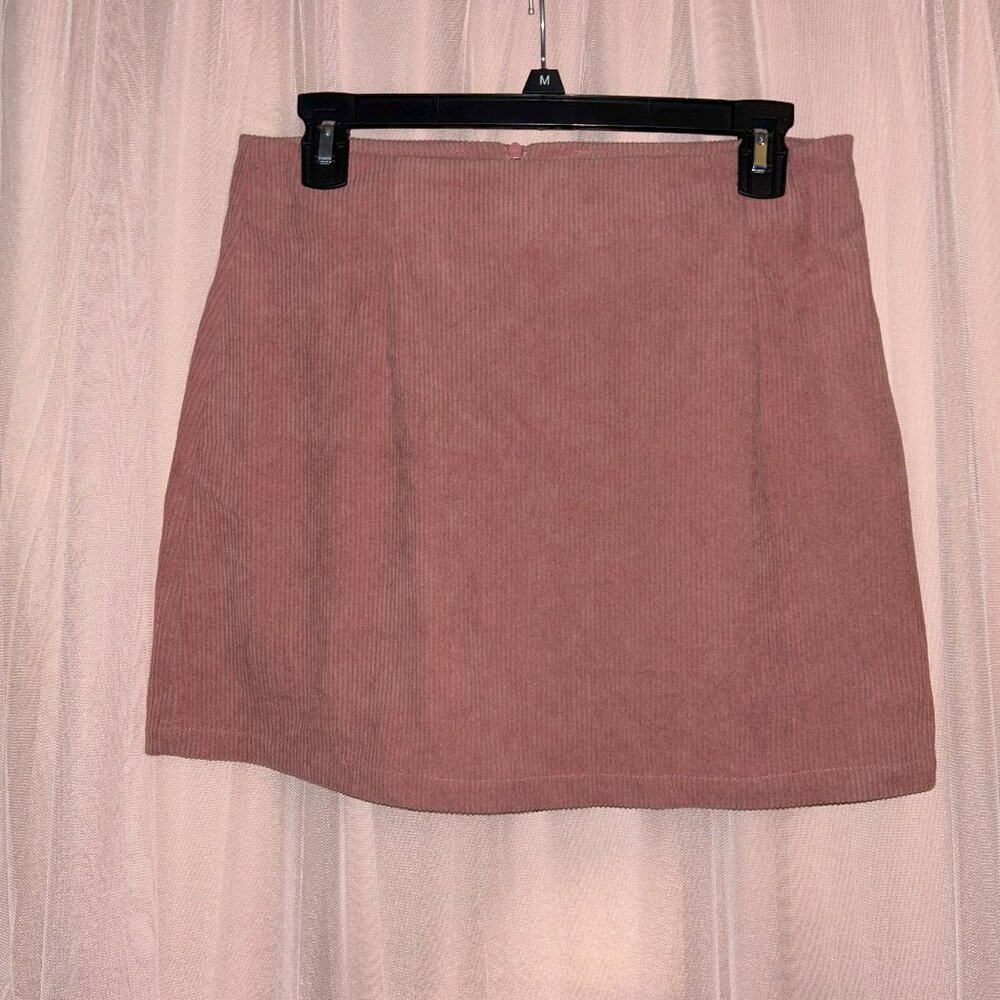HALARA SKORT High Waisted Invisible Zipper 2-in-1 A Line Mini Corduroy -M